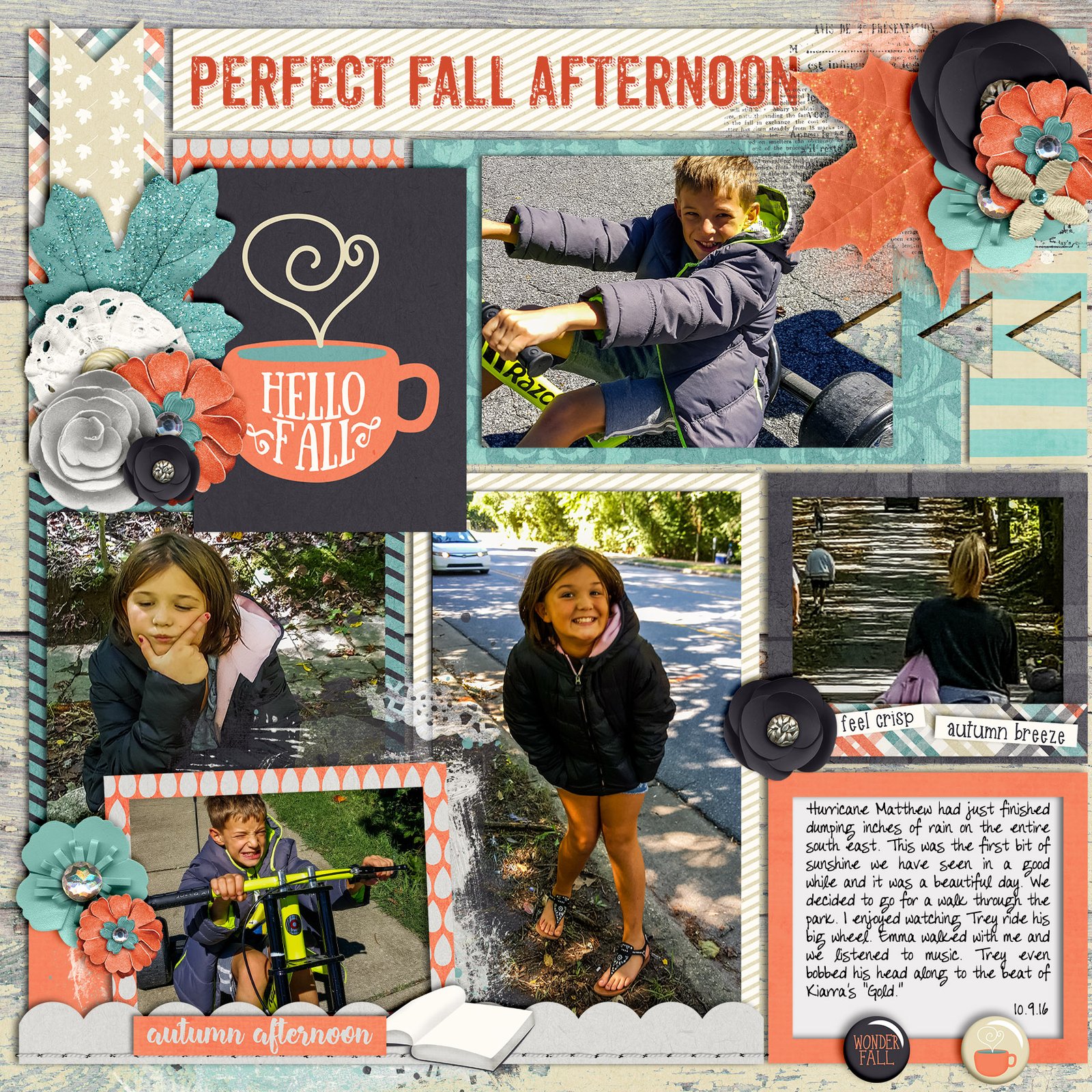 Autumn Afternoon Digital Scrapbook Page